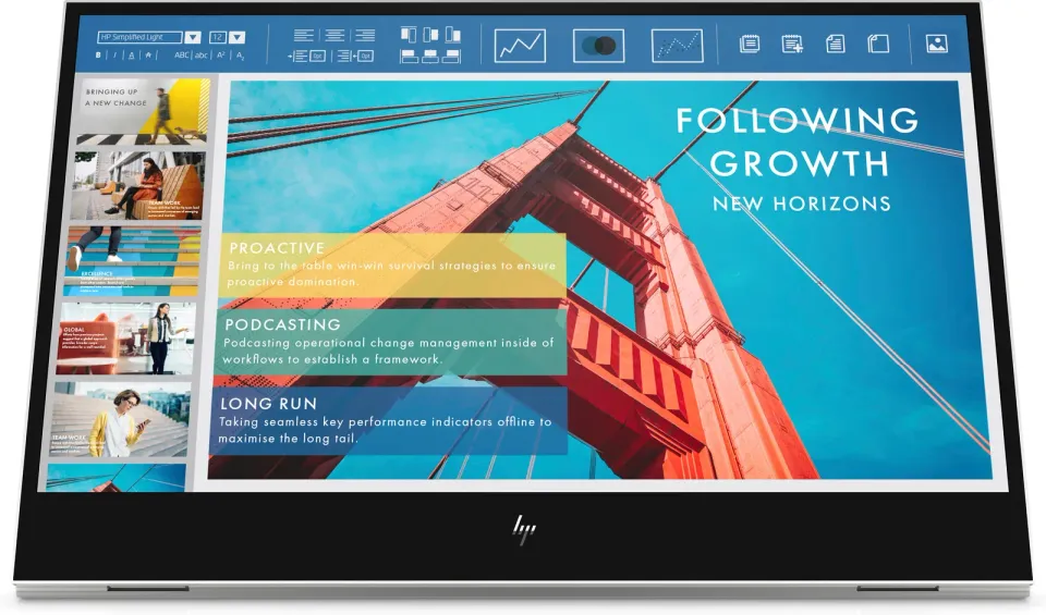 HP LCD EliteDisplay E14 G4 přenosný 2x USB-C monitor 14" (IPS,1920 x 1080, 16:9, 400NITS, 800:1, 5ms, 2x USB-C)