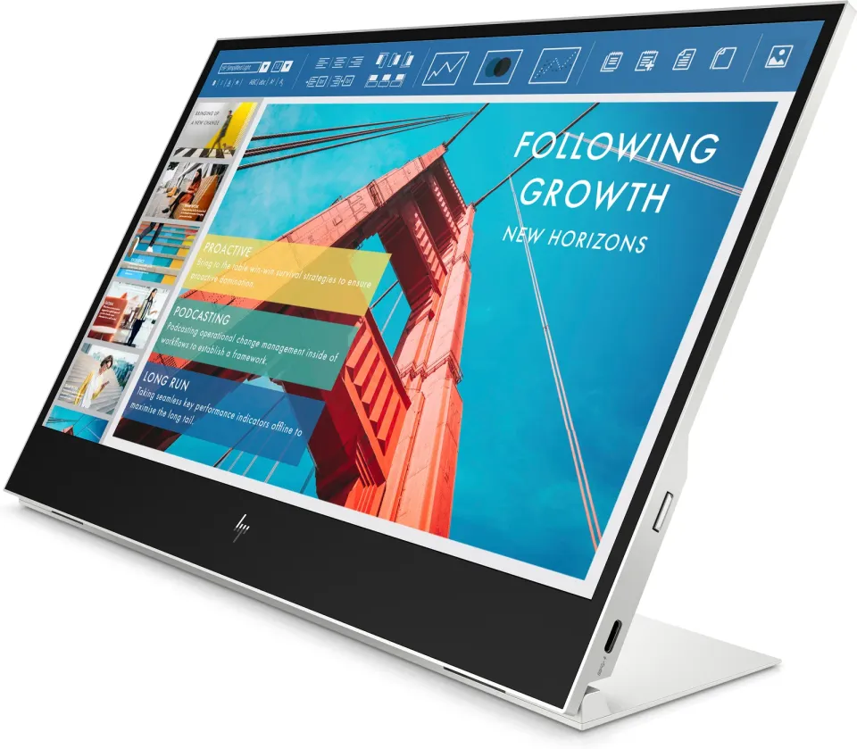 HP LCD EliteDisplay E14 G4 přenosný 2x USB-C monitor 14" (IPS,1920 x 1080, 16:9, 400NITS, 800:1, 5ms, 2x USB-C)