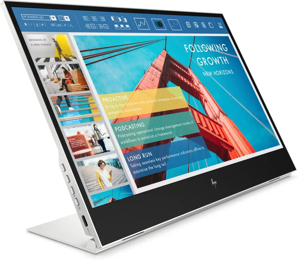 HP LCD EliteDisplay E14 G4 přenosný 2x USB-C monitor 14" (IPS,1920 x 1080, 16:9, 400NITS, 800:1, 5ms, 2x USB-C)