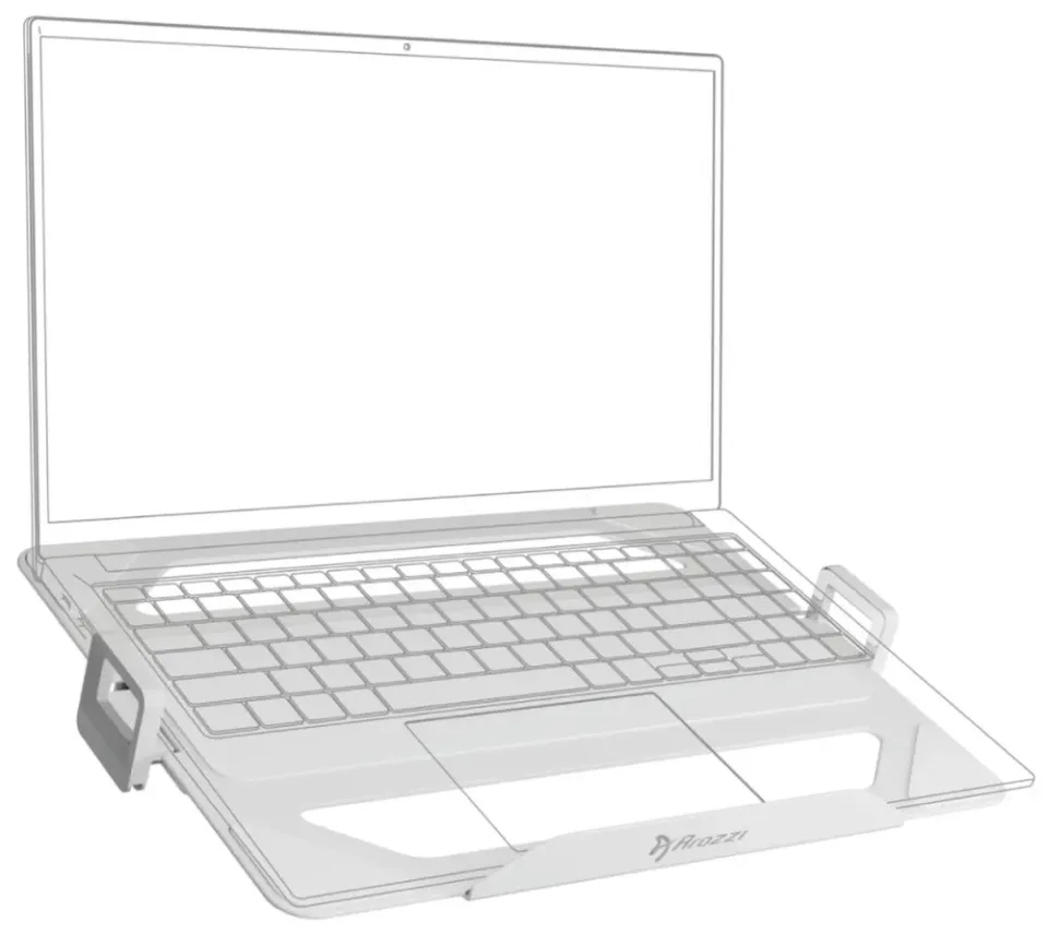 AROZZI ALZARE Laptop Holder White/ držák notebooku pro stolní držák pro monitory/ kovový/ bílý