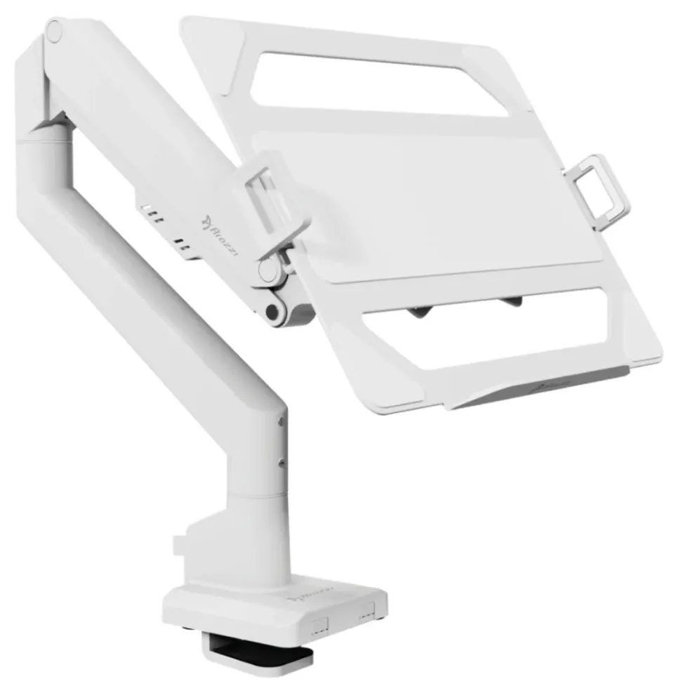 AROZZI ALZARE Laptop Holder White/ držák notebooku pro stolní držák pro monitory/ kovový/ bílý