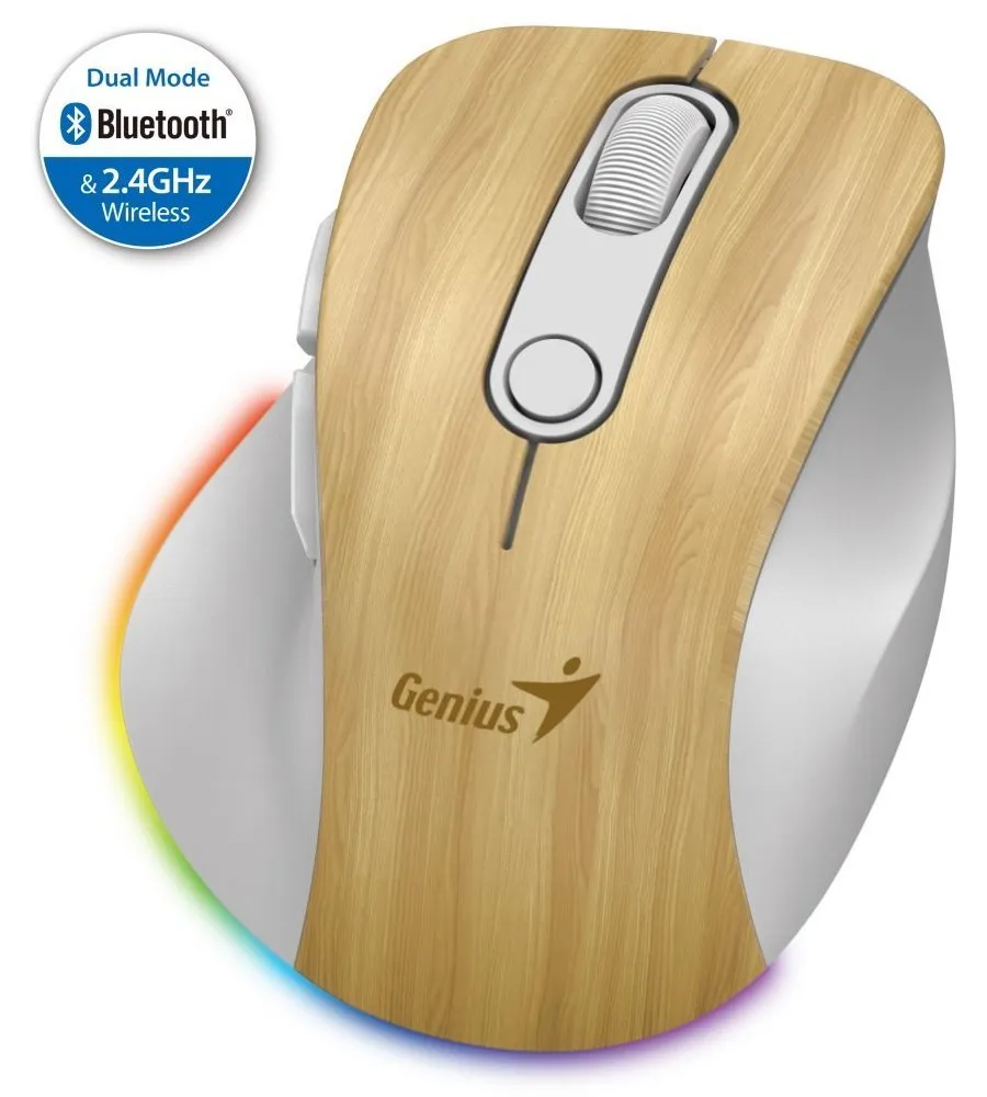 Genius Ergo 9000S Pro Myš, bezdrátová, optická, 2400DPI, 6 tlačítek, Bluetooth, (31030039407)