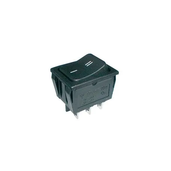 Solarmi Přepínač kolébkový 2pol./6pin ON-ON 250V/15A černý