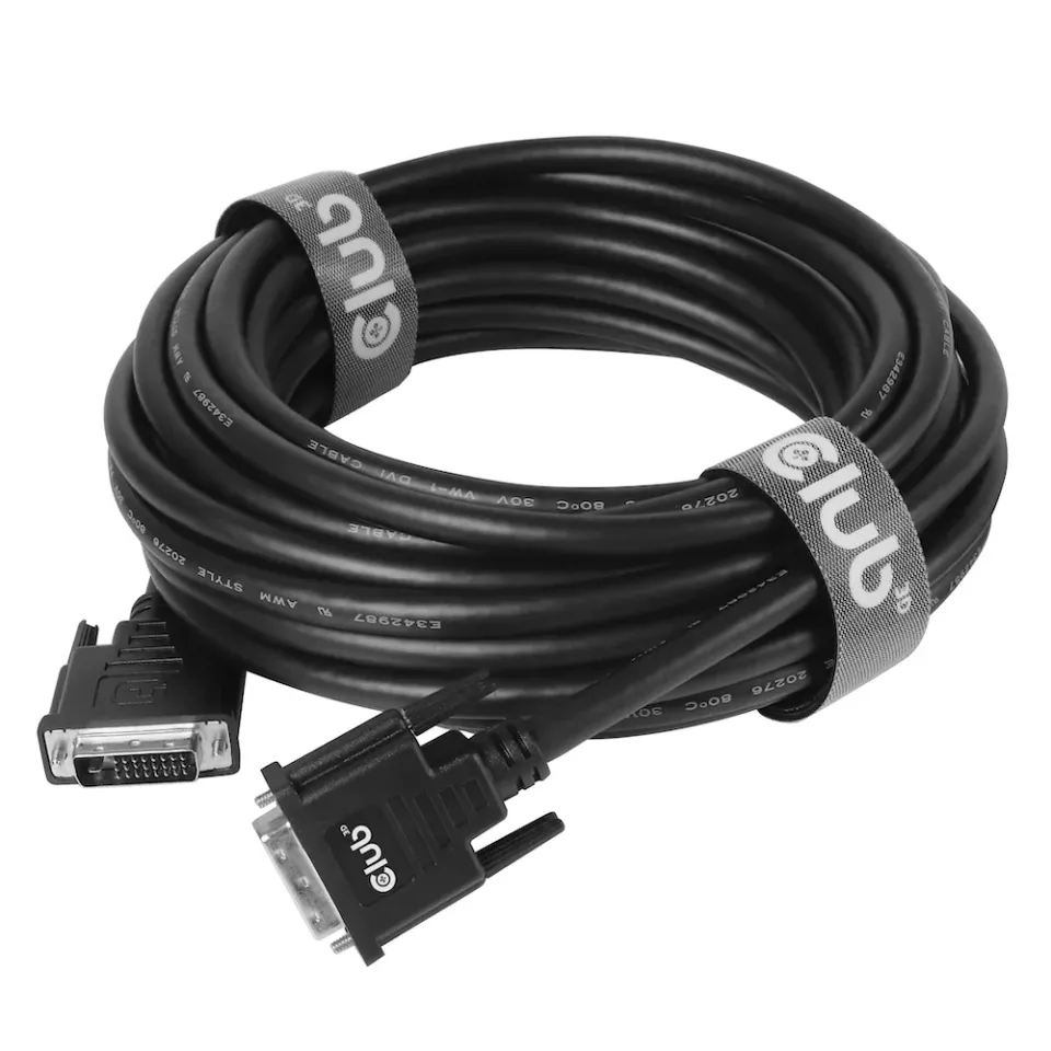 Club3D kabel DVI-D Dual Link (24+1), 10m, Bidirectional, 28 AWG