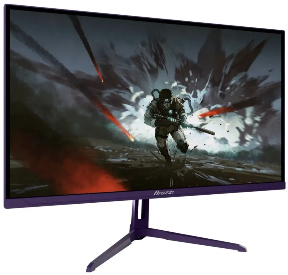 AROZZI NOVA herní monitor 24,5" 25T1K400 Purple/ LED/ IPS/ 1920x1080/ 400Hz/ 1000:1/ 1ms/ 2xHDMI/ 2xDP/ fialový