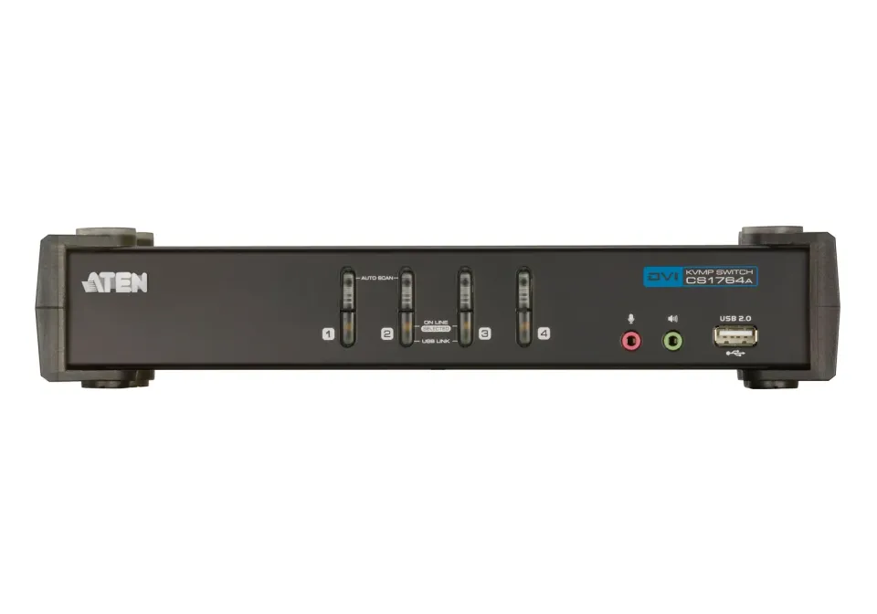 ATEN KVM switch CS-1764A DVI, 4PC, 2xUSB hub, Audio