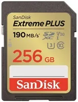 SanDisk SDXC karta 256GB Extreme PLUS (R 190 MB/s W130 MB/s Class 10, UHS-I U3 V30)