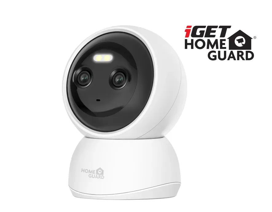 iGET HOMEGUARD HGWIP222 - Dual lens IP kamera, 2K rozlišení, 2x optika, se zvuke