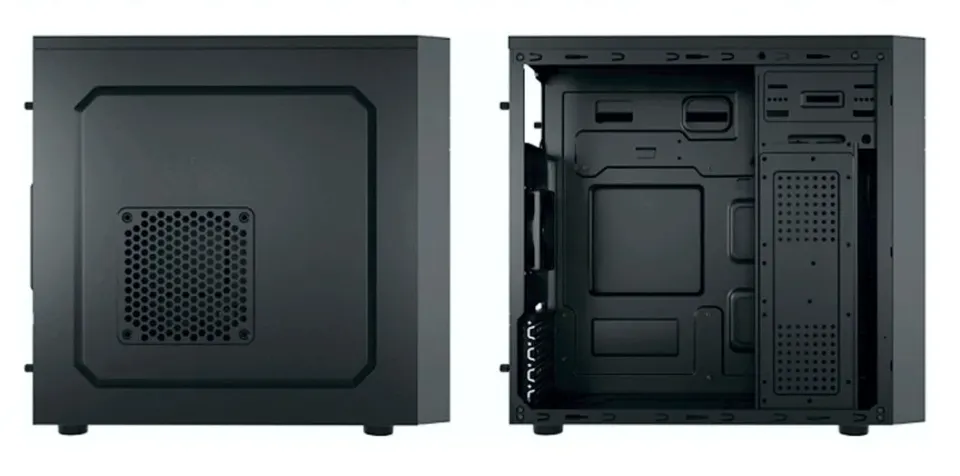 1stCOOL MicroTower STEP Premium USB3 USB-C, black černý, bez zdroje, microtower mATX (USB3, Audio) (PC case)