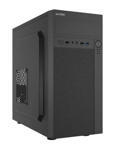 1stCOOL MicroTower STEP Premium USB3 USB-C, black černý, bez zdroje, microtower mATX (USB3, Audio) (PC case)