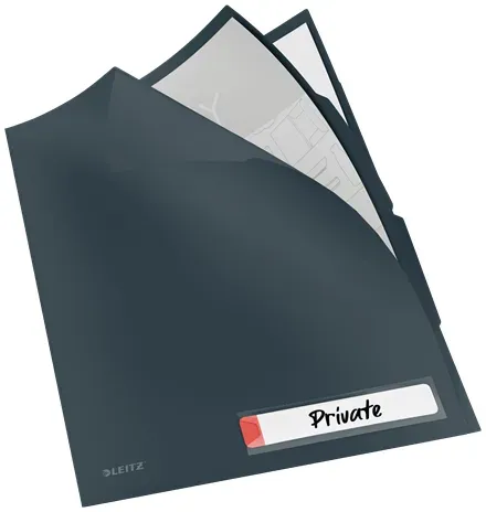 LEITZ Třídící desky Cosy A4, neprůhledný PP, 3 ks, klidná modrá