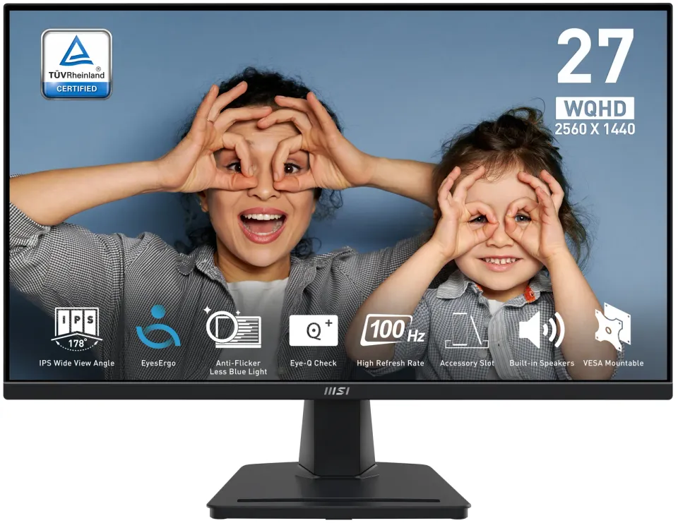 MSI Pro/MP275Q/27"/IPS/QHD/100Hz/1ms/Černá/3R