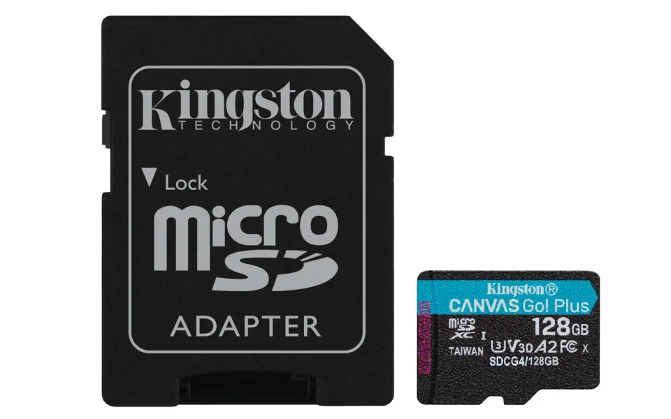 KINGSTON micro SD card SDXC 128GB Canvas Go! Plus + SD adaptér