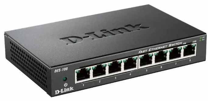 D-Link DES-108 8-port 10/100 Metal Housing Desktop Switch