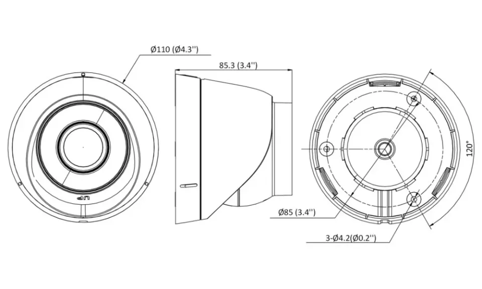 Hikvision DS-2CD1343G2-I(2.8mm),4MPix IP Turret kamera; IR 30m, IP67