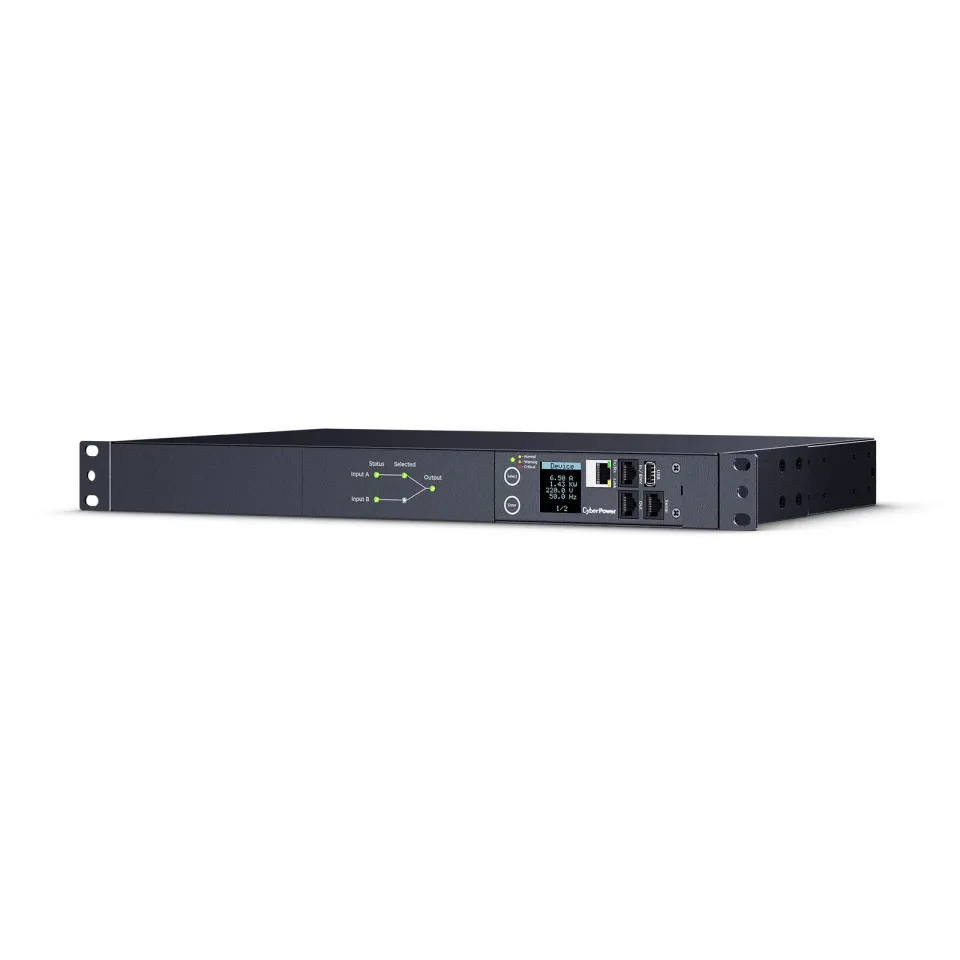 CyberPower Rack ATS PDU, Switched, 1U, vstup 2x IEC C14, výstup 12x IEC C13