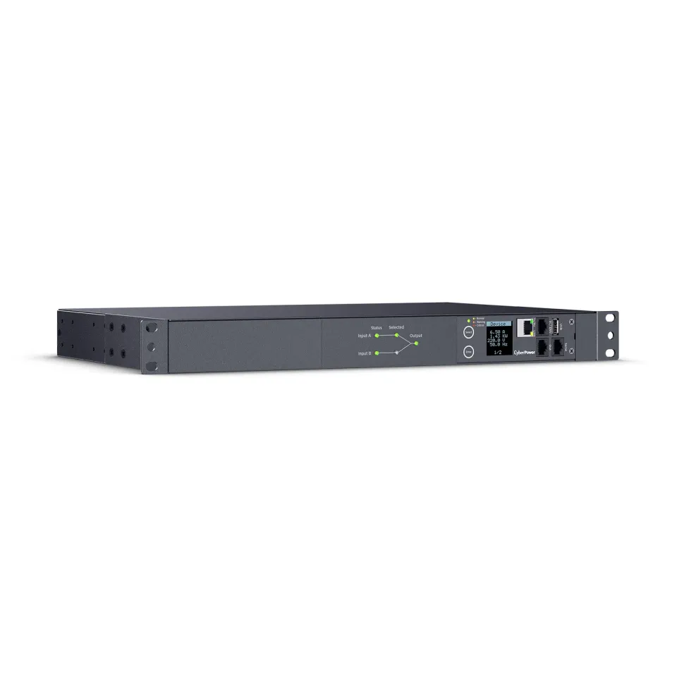 CyberPower Rack ATS PDU, Switched, 1U, vstup 2x IEC C14, výstup 12x IEC C13