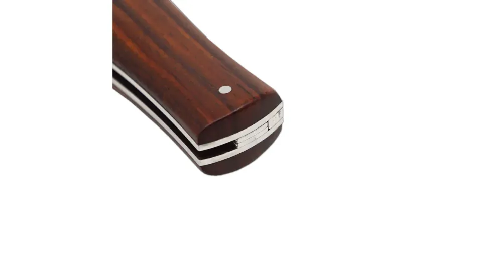 Vyhazovací zavírací nůž PREDATOR JAGUAR – damašek, střenka dřevo 241-DD1 materiál držadla - střenky exotické dřevo - cocobolo