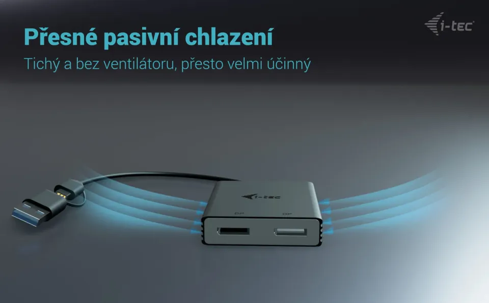 I-Tec USB-A/USB-C Dual 4K DP Video Adapter