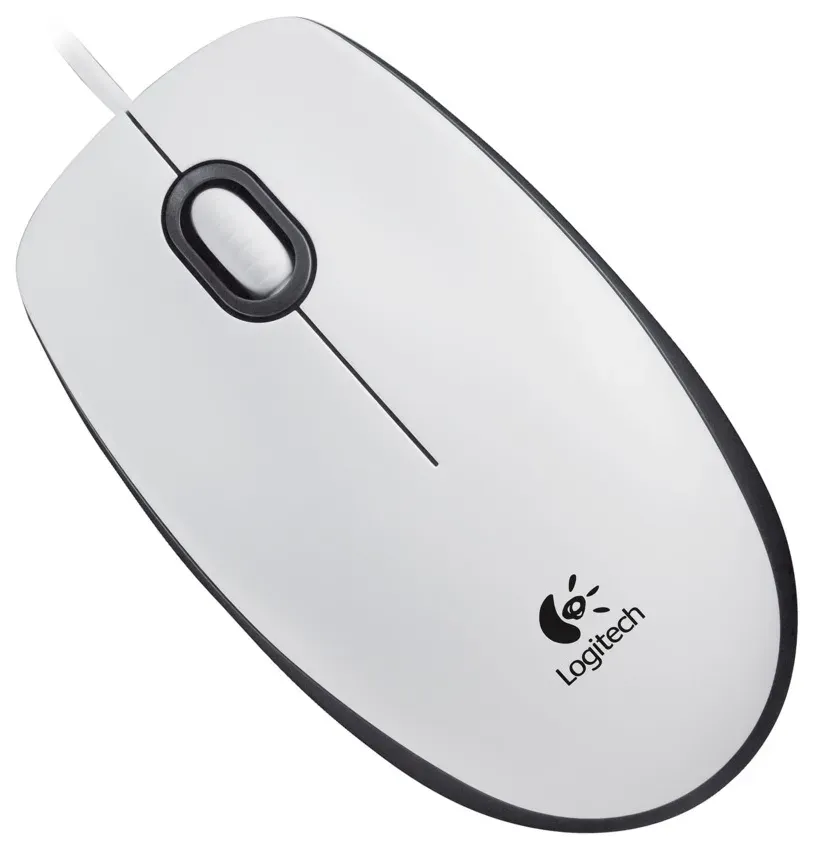 Logitech myš M100/ optická/ USB/ 2 tlačítka/ bílá/ 1000dpi