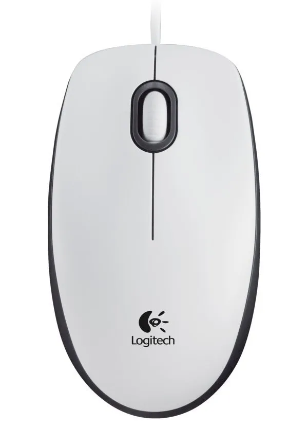 Logitech myš M100/ optická/ USB/ 2 tlačítka/ bílá/ 1000dpi