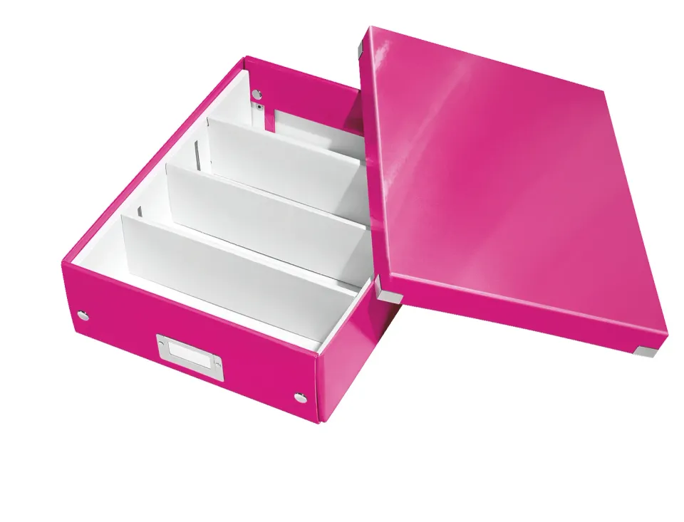 LEITZ Organizační box Click&Store, velikost M, růžová