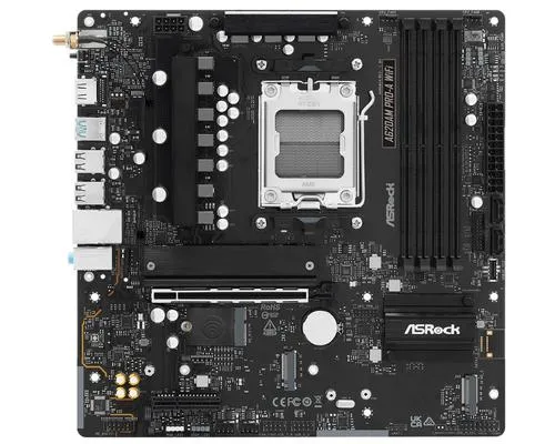ASROCK A620AM PRO-A WIFI (AM5, amd A620A, 4xDDR5 8000MHz, PCIE 4.0, HDMI, 2xSATA3 +3xM.2, USB3.2 G1, 1x2.5GLAN, mATX)