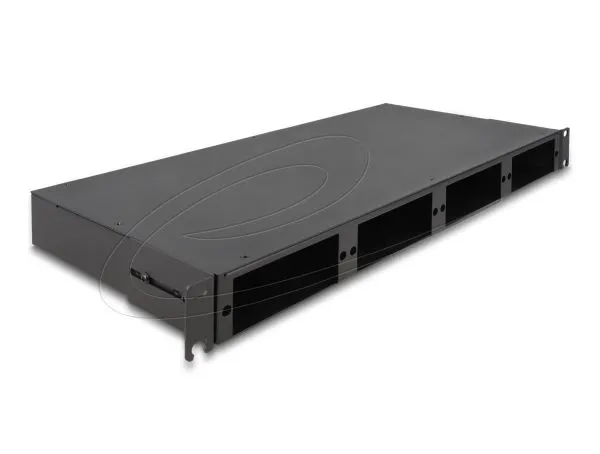 Delock Vysoce hustý (HD) optickovláknový spojovací panel rozměru 19”, 1U, černý