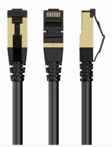 GEMBIRD PP8-LSZHCU-BK-10M – S/FTP Cat. 8 LSZH propojovací kabel, černý, 10 m
