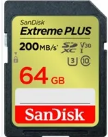 SanDisk SDXC karta 64GB Extreme PLUS (200 MB/s Class 10, UHS-I U3 V30)