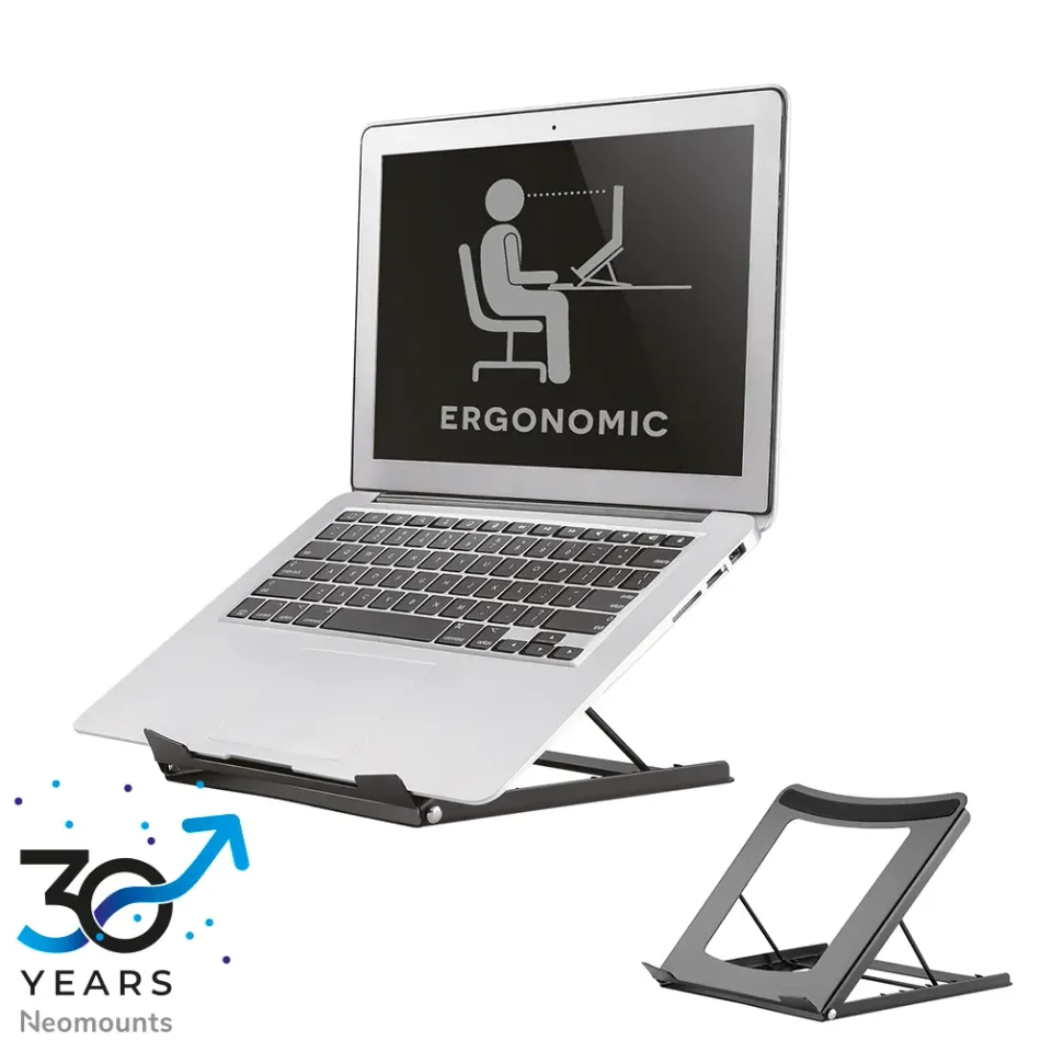 Neomounts NSLS075BLACK/Držák na notebook,tablet/na stůl/10-16"/nosn. 5kg/ 5 různých výškových poloh/skládací/černý