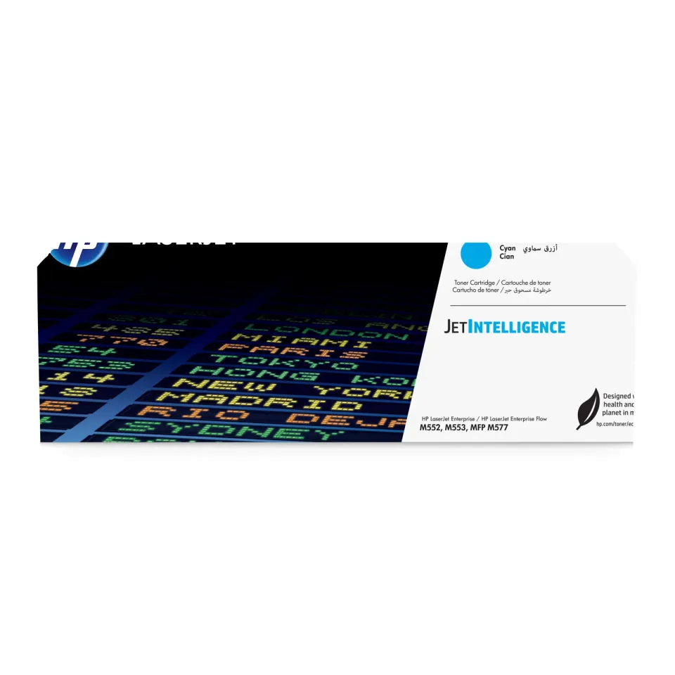 HP CF361A originální toner azurový č.508A malý cca 5000 str. (cyan, HP CLJ M552, M553, azurová, ColorSphere 3 Jetintelligence )