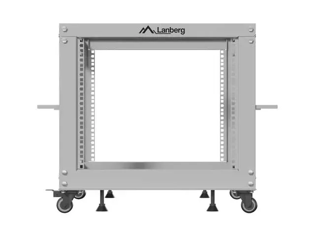 LANBERG OTEVŘENÝ RACK 19" 9U 600X600-1100 NASTAVITELNÝ ŠEDÝ