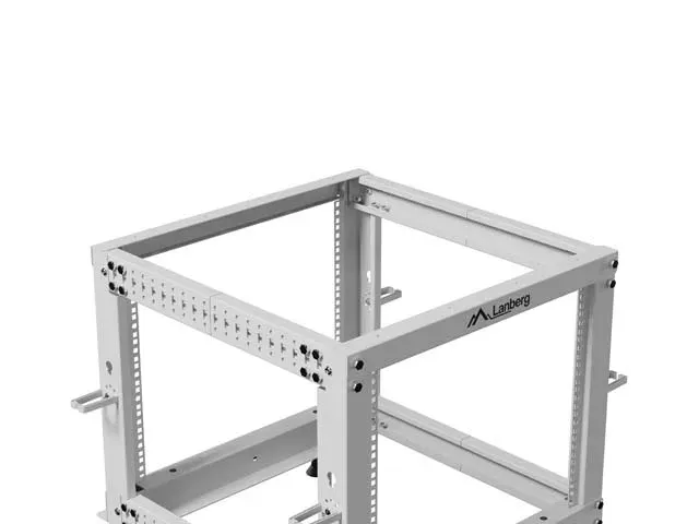 LANBERG OTEVŘENÝ RACK 19" 9U 600X600-1100 NASTAVITELNÝ ŠEDÝ