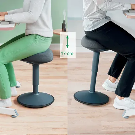 Leitz Ergo ergonomická balanční židle pro sezení, tmavě šedá