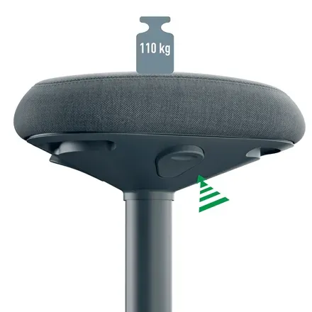 Leitz Ergo ergonomická balanční židle pro sezení, tmavě šedá