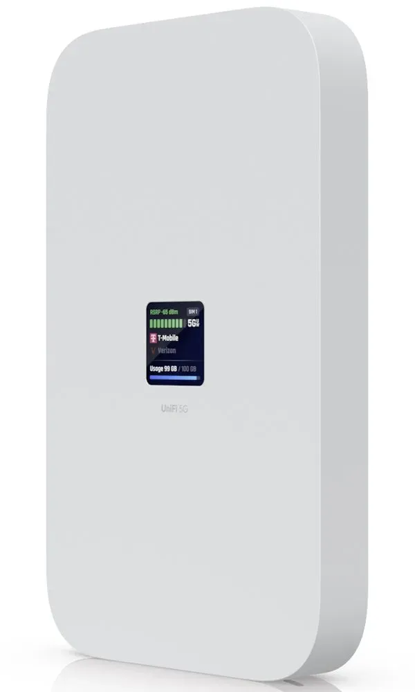 Ubiquiti UniFi 5G Max - 5G/LTE/3G modem pro UniFi, dual nano SIM/eSIM, 1x 2.5GbE, PoE