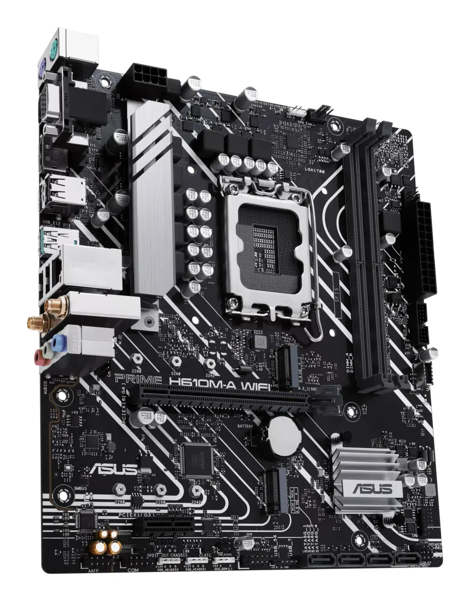 ASUS MB PRIME H610M-A WIFI soc 1700 H610 DDR5 mATX M.2 HDMI D-Sub DP