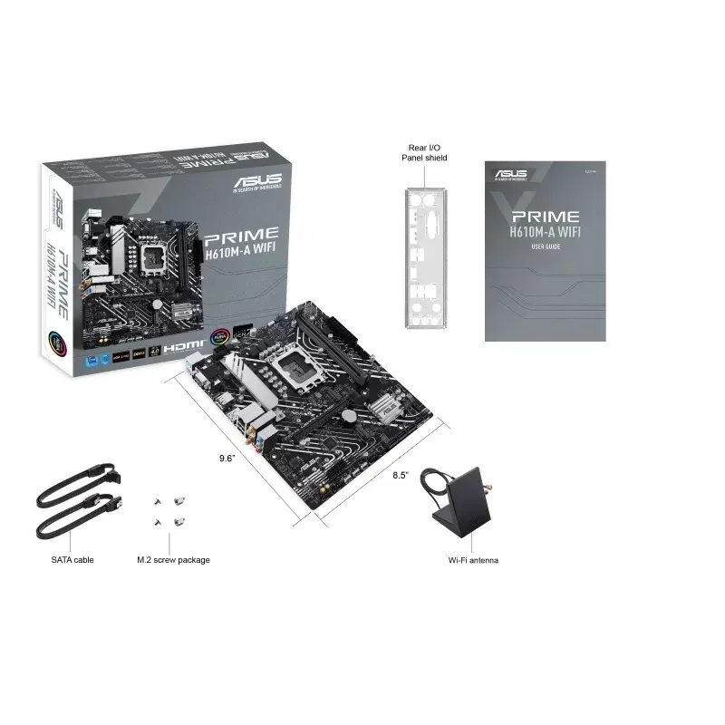 ASUS MB PRIME H610M-A WIFI soc 1700 H610 DDR5 mATX M.2 HDMI D-Sub DP