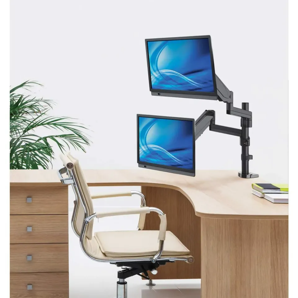 MANHATTAN Stolní držák LCD/ TV, kloubový, dve pohyblivé ramená (17"-32")