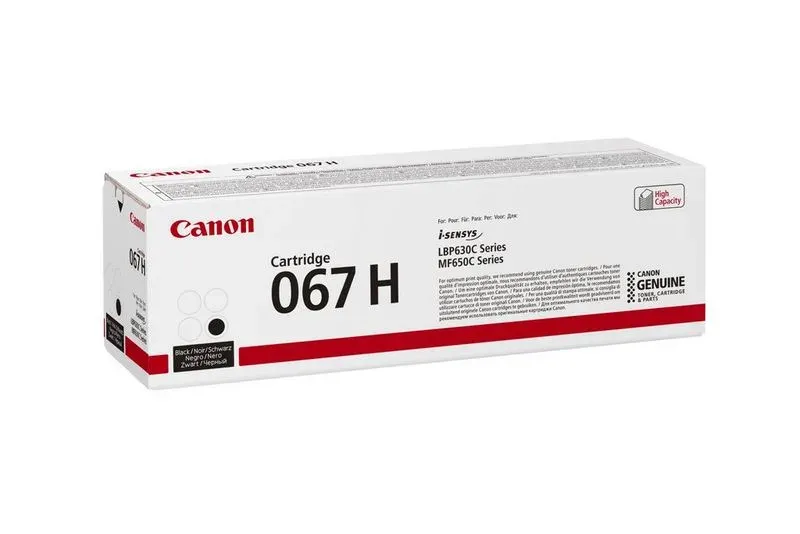 CANON CRG 067 H originální toner black pro LBP631Cdw, LBP633Cdw, MF651Cw, MF655Cdw, a MF657Cdw.