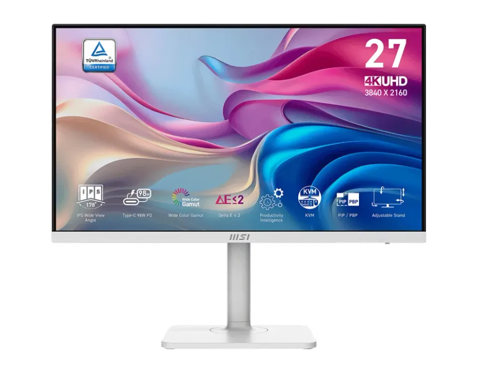 MSI monitor Modern MD272UPHW, 27"/3840x2160 (UHD)/IPS/4ms/2xHDMI/DP/USB-A,B,C/Vý