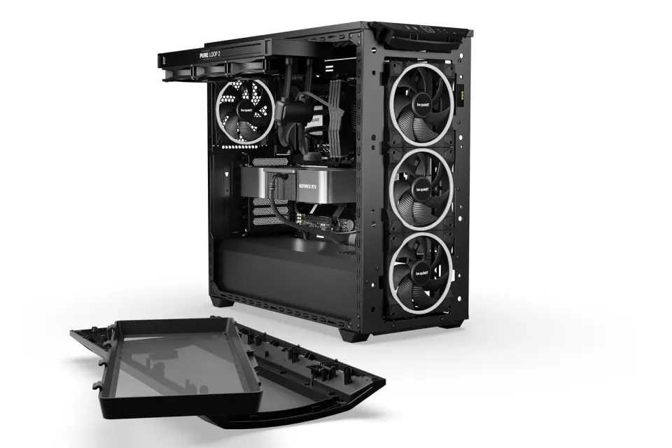 Be quiet! skříň SHADOW BASE 800FX / ARGB / 4x140mm ARGB fan / USB-C / 2xUSB 3.0 / tvrzené sklo / černá