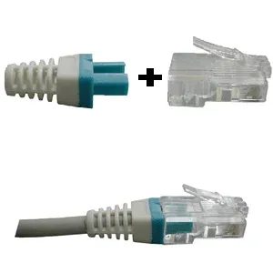 DATACOM Manžetka pro konektor RJ 45 modrá/bílá 100 ks