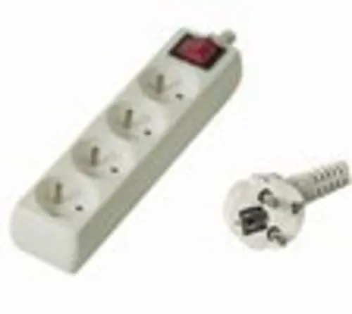 Kabel prodlužka PP4 220V 10m (4zás. + vypínač) POWERGARDEN