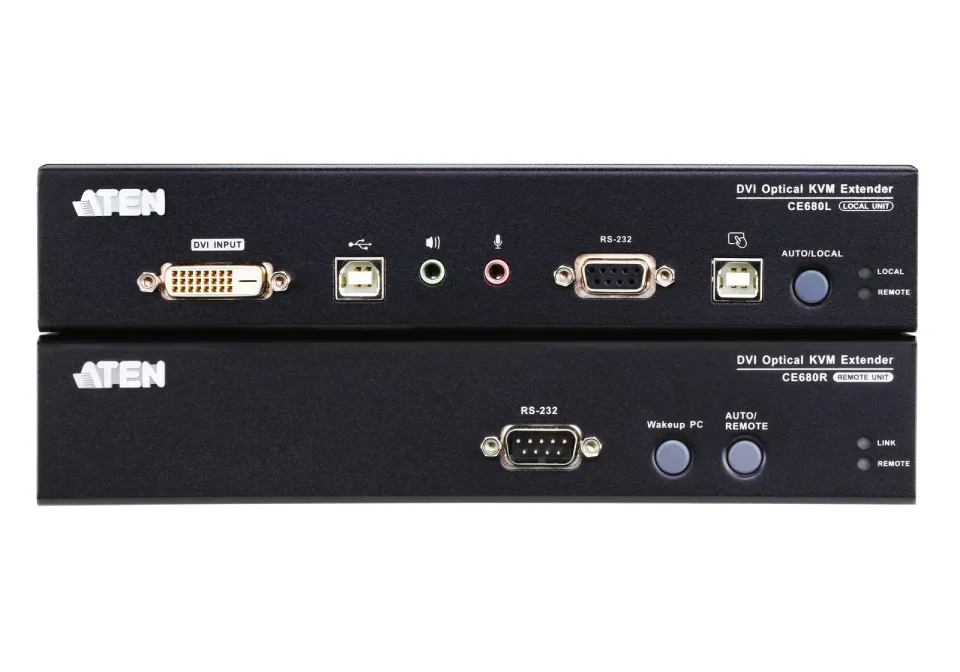 ATEN KVM extender CE-680 USB , DVI KVM extender pro konzoli s USB klávesnicí a m