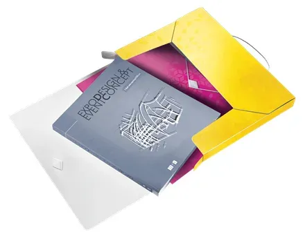 LEITZ Box na dokumenty WOW, PP, žlutá
