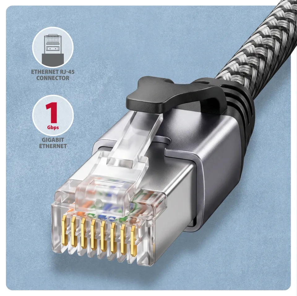 AXAGON ADE-AM30, USB-A Gigabit Ethernet adaptér s integrovaným síťovým CAT6 kabelem RJ-45 (3m)