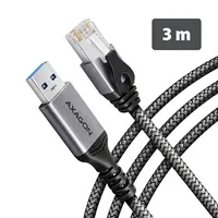 AXAGON ADE-AM30, USB-A Gigabit Ethernet adaptér s integrovaným síťovým CAT6 kabelem RJ-45 (3m)