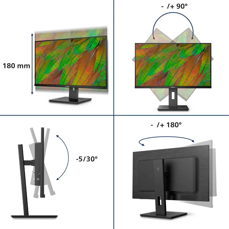 Philips/32B1U3900/31,5"/VA/4K UHD/60Hz/4ms/Black/3R
